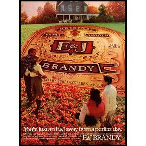 1982 E&J Bandy Vintage Print Ad Farmhouse Autumn Fall Leaves Wall Art Photo